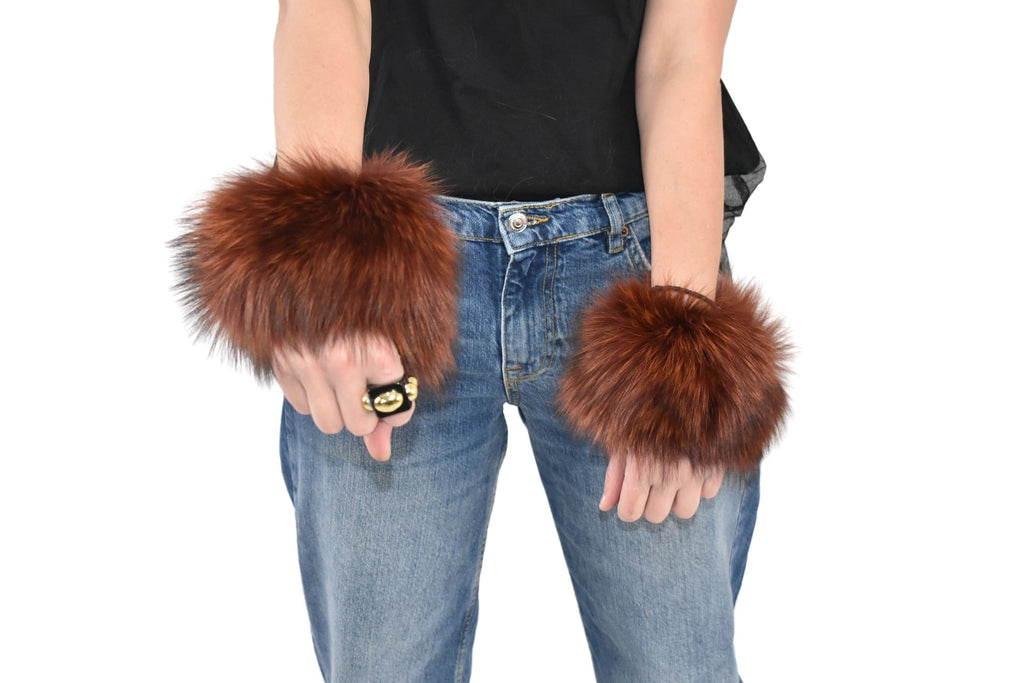 Fox Fur Cuffs,Fur Cuffs for Coat And Jacket, Fox Fur , winter Coat cuffs,detachable Fur cuffs