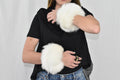 Fox Fur Wrist Band, Fur Cuffs, White Fox Fur Cuff , Winter Coat cuffs,Detachable Fur Cuffs