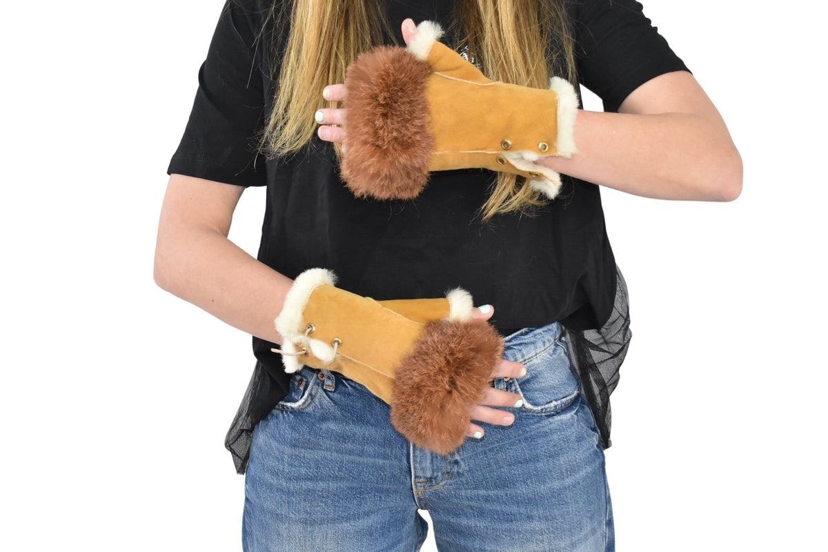Shearling Fur Gloves , Fingerless Gloves, Winter Gloves , Women Gloves , Fur gloves, Fur Accessories , Luxury Gift