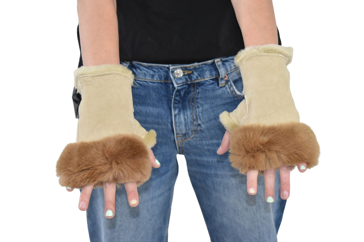 Shearling Fur Gloves , Fingerless Gloves, Winter Gloves , Women Gloves , Fur gloves, Fur Accessories , Luxury Gift