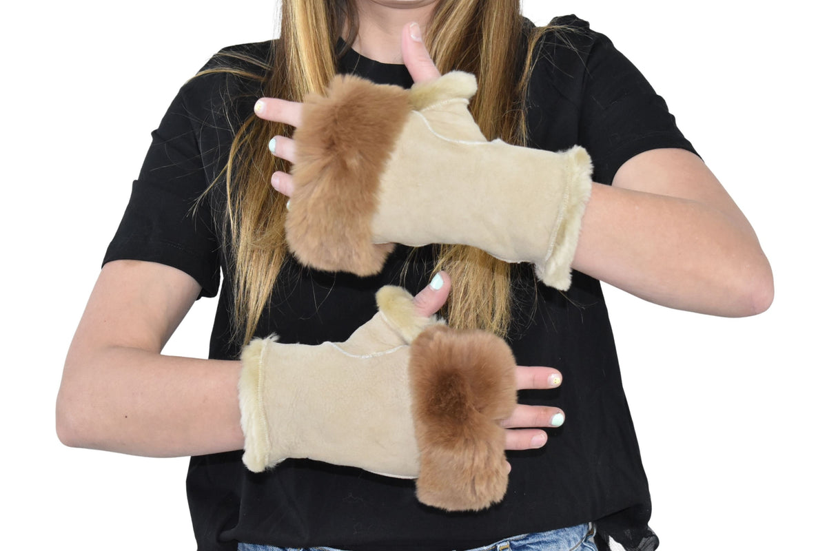 Shearling Fur Gloves , Fingerless Gloves, Winter Gloves , Women Gloves , Fur gloves, Fur Accessories , Luxury Gift