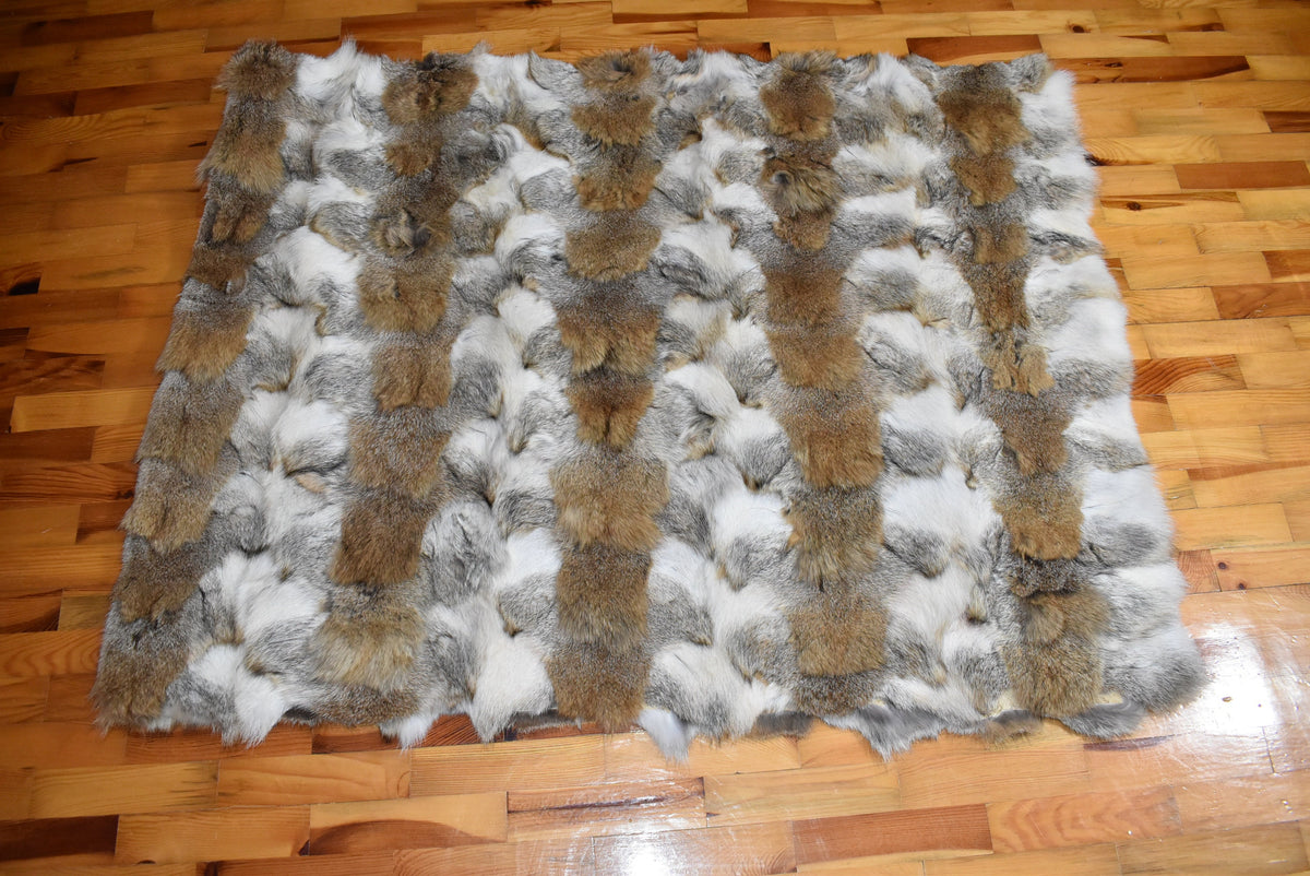 Real Coyote Fur Throw |  Natural Coyote Fur Bed Spread |  Fur Blanket | Handmade Fur Blanket