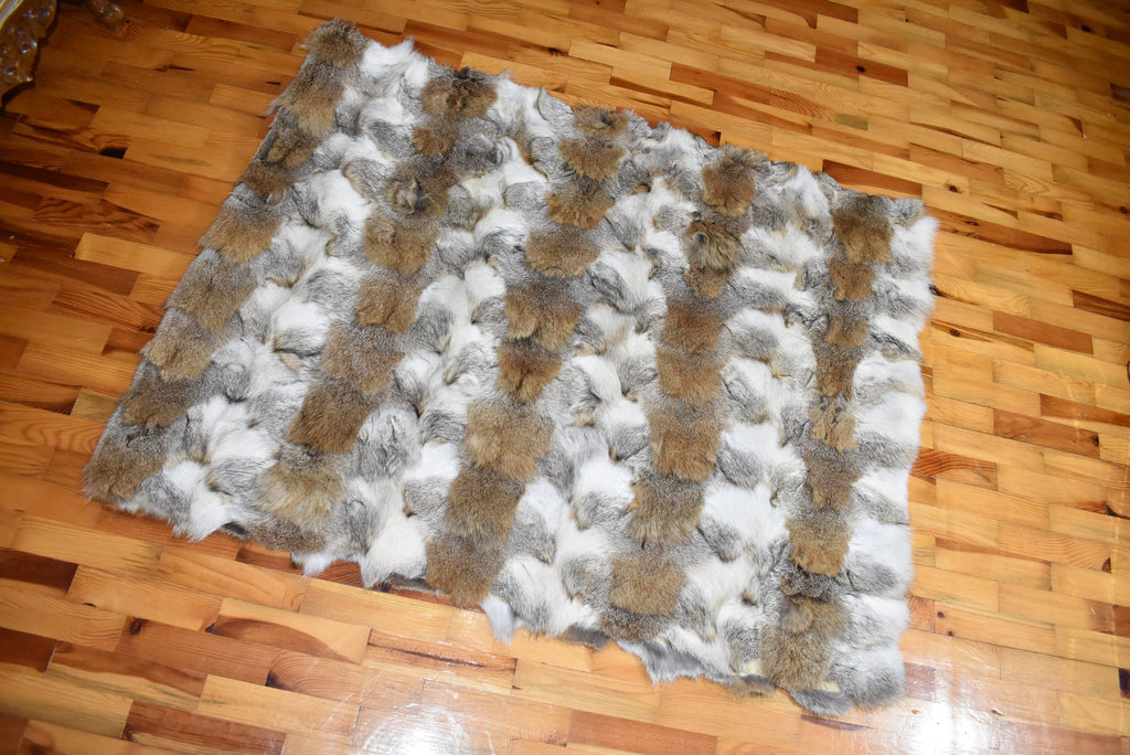 Real Coyote Fur Throw |  Natural Coyote Fur Bed Spread |  Fur Blanket | Handmade Fur Blanket