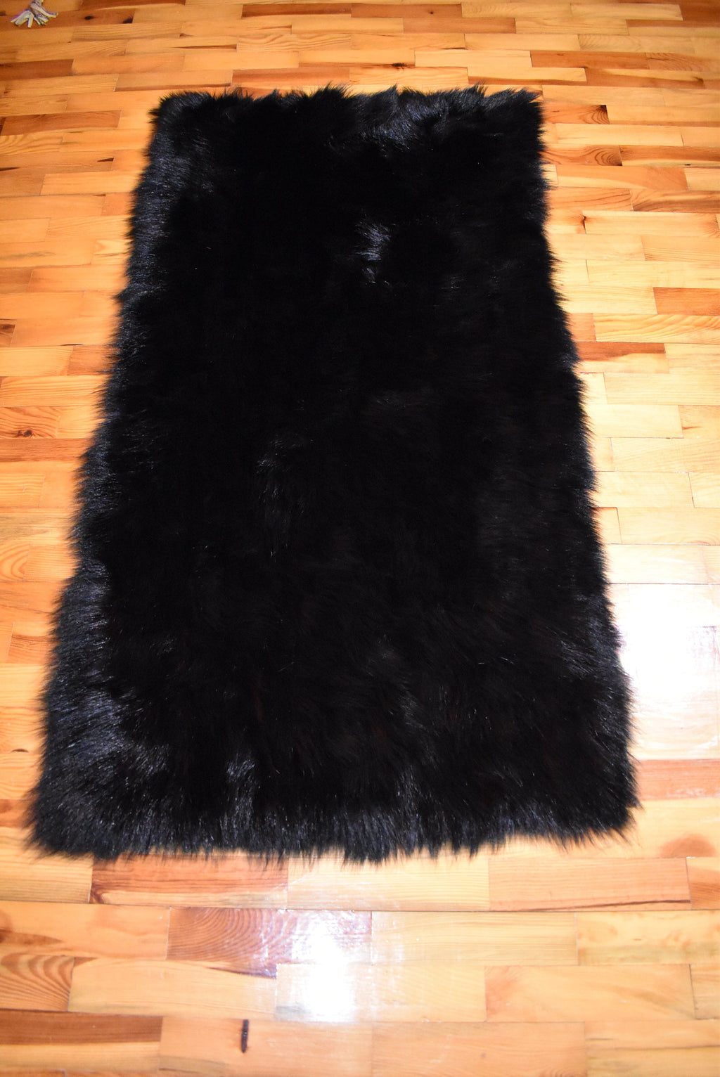 Handmade Fur  Blanket , Black Fox Fur Throw , Fur Throw bedspread ,Fur Fox blanket throw  , Home Decor