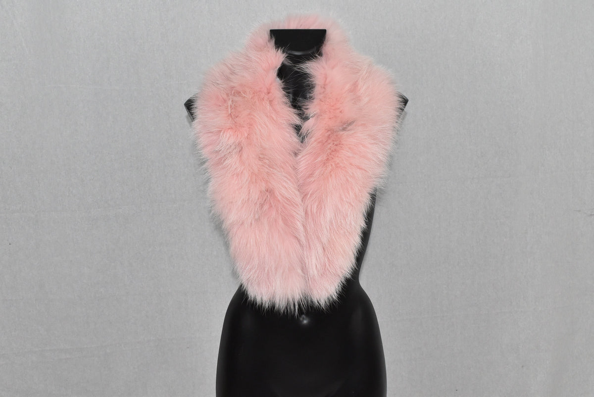 Gift For Her | Pink Fur Collar | Detachable fur collar  | Natural Fox Fur Collar | Fur Collar Jacket