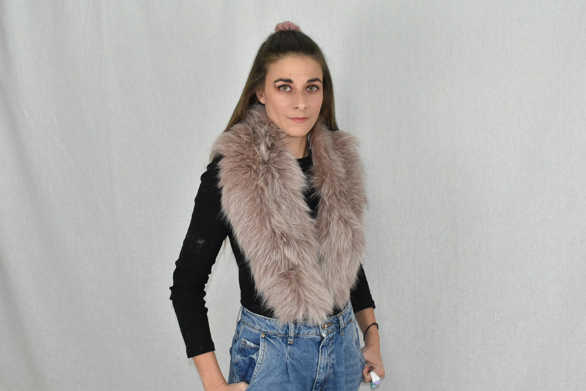Detachable fur collar |  Fur collar jacket | Fox Fur Collar | Gift For Her
