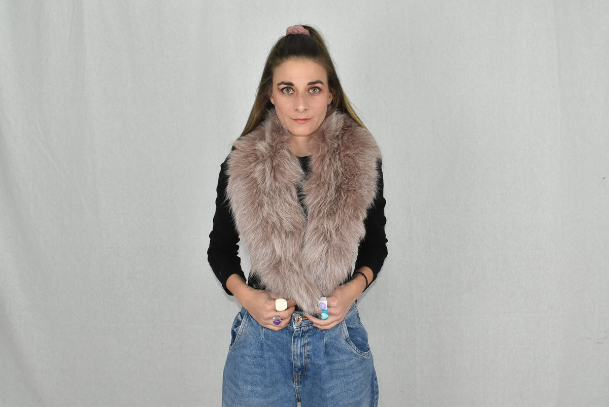 Detachable fur collar |  Fur collar jacket | Fox Fur Collar | Gift For Her