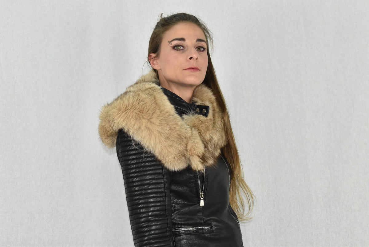 Gift For Her Fox Fur Collar, Christmas Gift Fur Collar, Fox Fur Collar , Detachable Collar ,Fur Collar For Fackets And Coats