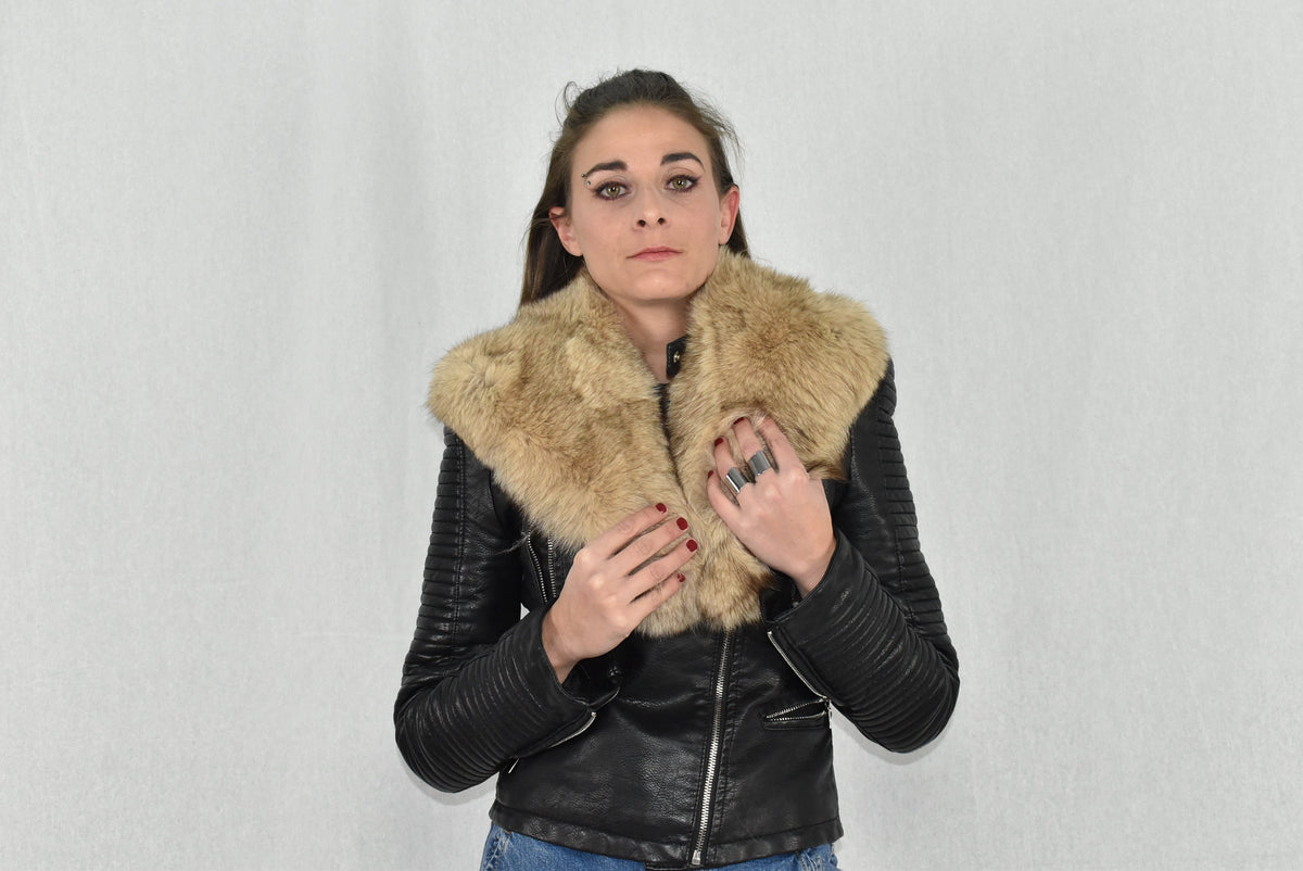 Gift For Her Fox Fur Collar, Christmas Gift Fur Collar, Fox Fur Collar , Detachable Collar ,Fur Collar For Fackets And Coats