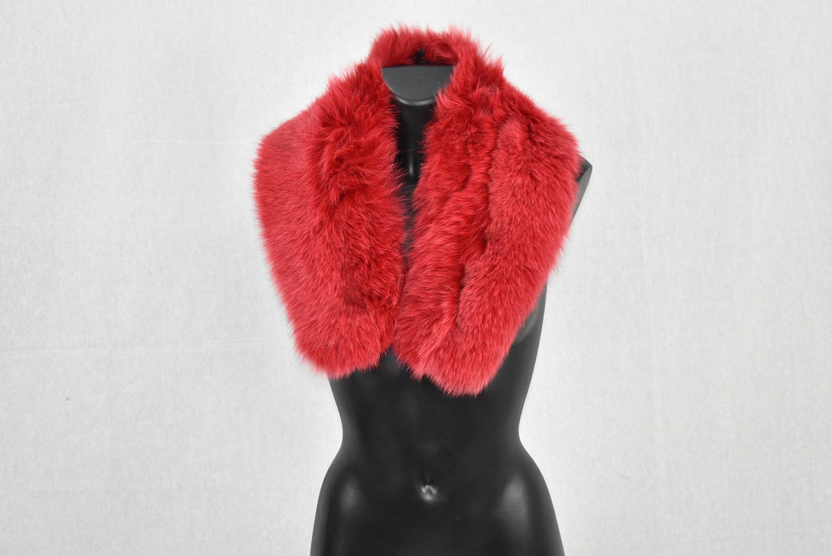 Fur Collar, Fox Collar, Red Fox Fur Collar , Detachable Collar , Luxury Gift For Her , Special Fur Collar For Fackets And Coats