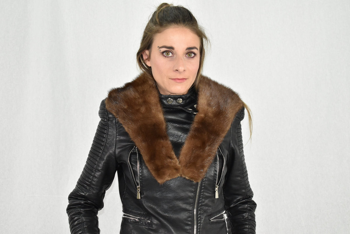 Genuine Mink fur collar | Men fur collar | Coat fur collar | Unisex Mink Fur Collar |Gift For Him