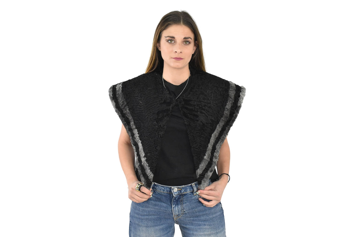 Fur Stole | Swakara Fur Stole | Natural Fur Collar | Fur Etole | Luxury Gift