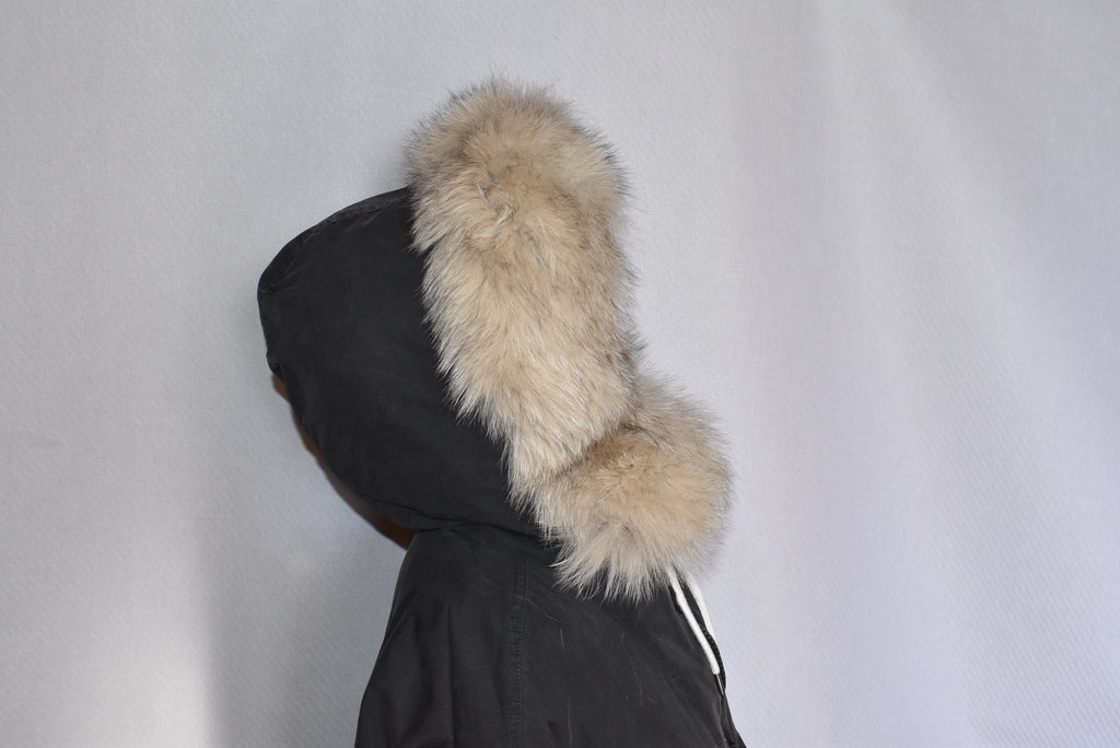Fox Fur Stripe   | Detachable Fur Trim For Hood | Fur For Hood | Fox Fur Collar | Beige Fur Scarf | Fur For Parka