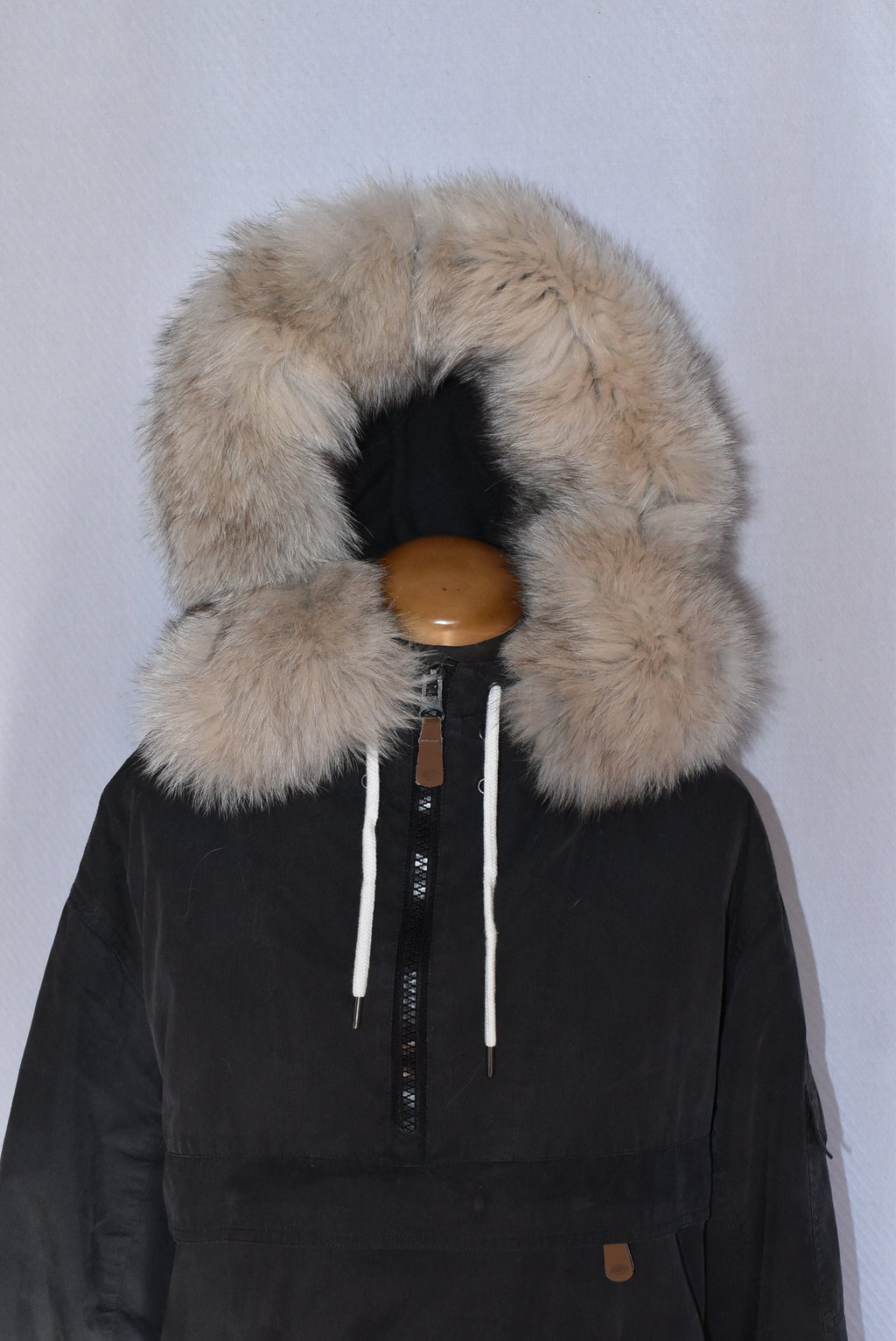 Fox Fur Stripe   | Detachable Fur Trim For Hood | Fur For Hood | Fox Fur Collar | Beige Fur Scarf | Fur For Parka