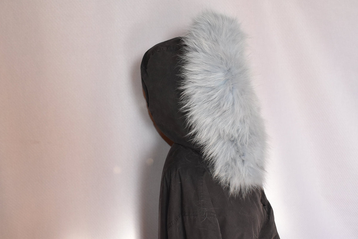 Detachable Fur trim | Fur Hood Coat | Fur Hood Snowsuit | Fox Fur Stripe For Parka | Fur Hood Puffer Jacket