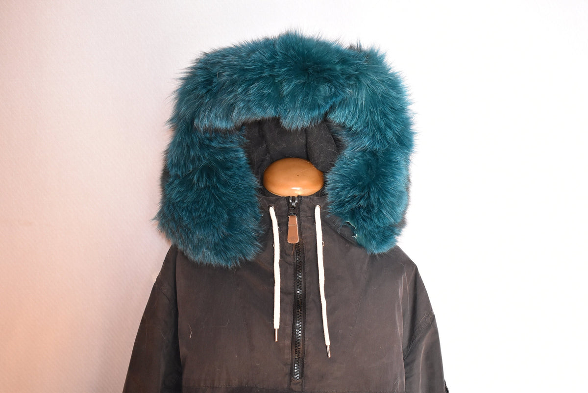 Fur Hood | Fur Hood Snowsuit | Detachable Fur trim | Fox Fur Stripe For Parka | Fur Hood Coat