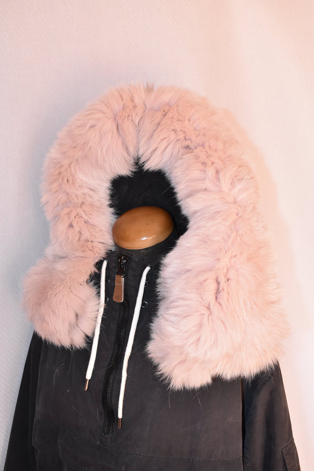 Detachable Fur Trim For Hood | Baby Pink Fur For Hood | Fox Fur Collar | Fur Scarf | Fur For Parka