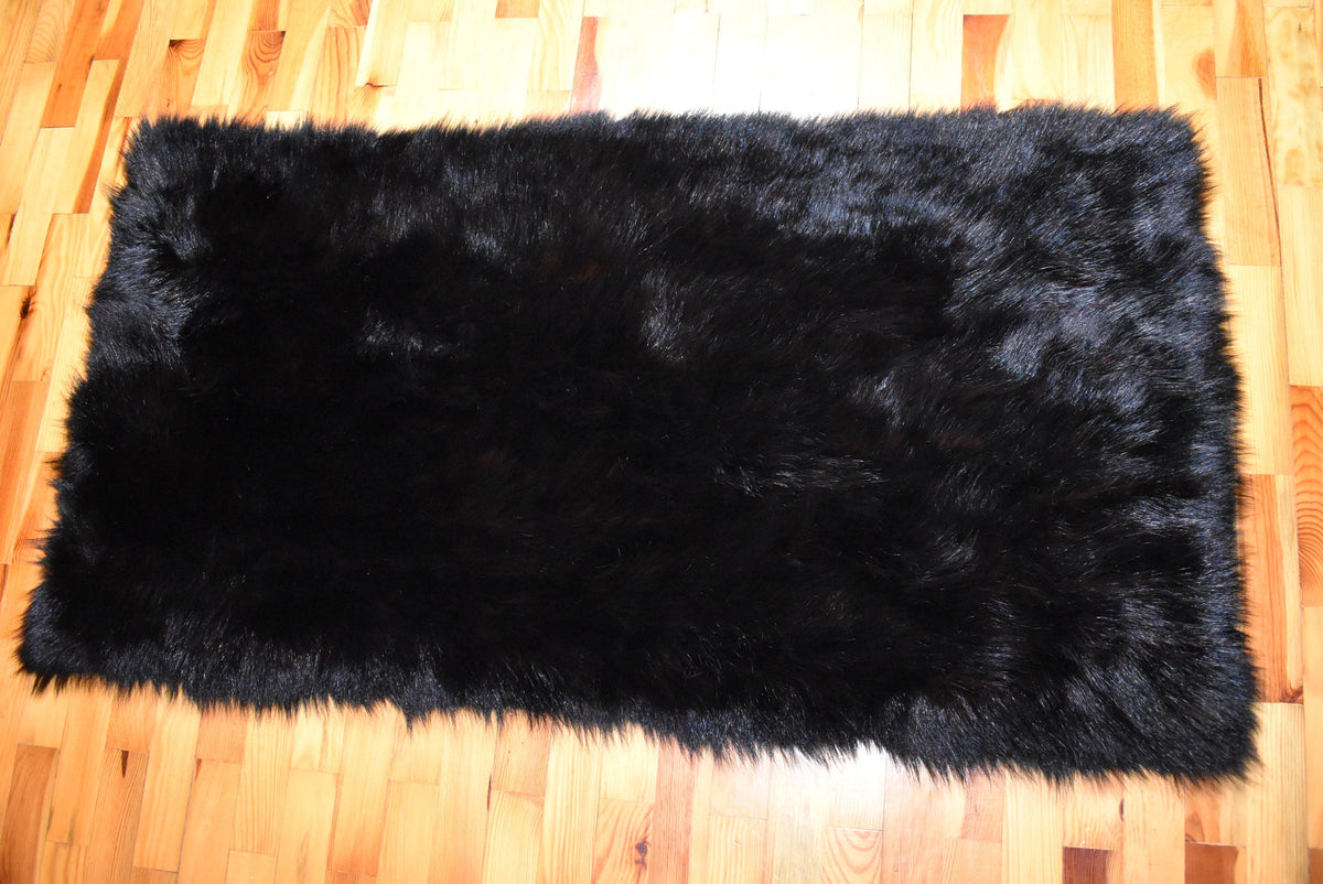 Handmade Fur  Blanket , Black Fox Fur Throw , Fur Throw bedspread ,Fur Fox blanket throw  , Home Decor