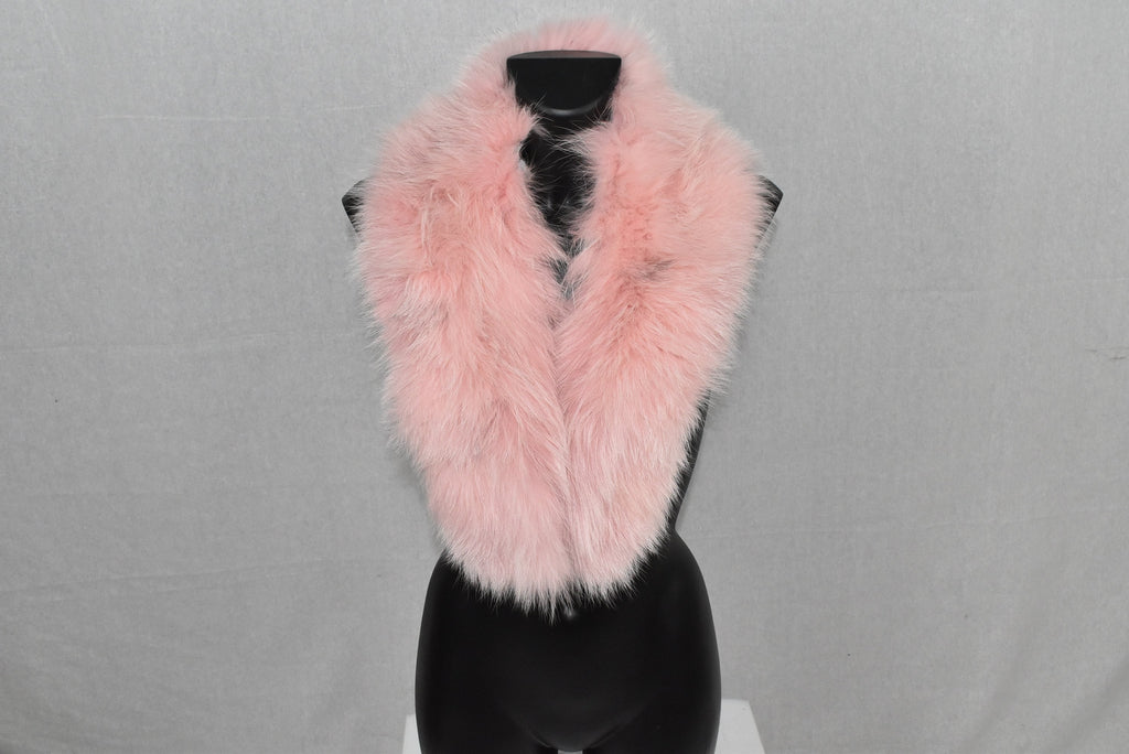 Gift For Her | Pink Fur Collar | Detachable fur collar  | Natural Fox Fur Collar | Fur Collar Jacket