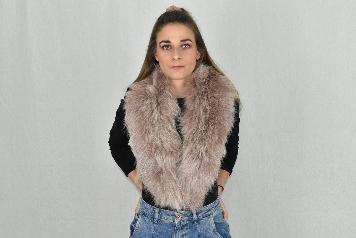 Detachable fur collar |  Fur collar jacket | Fox Fur Collar | Gift For Her