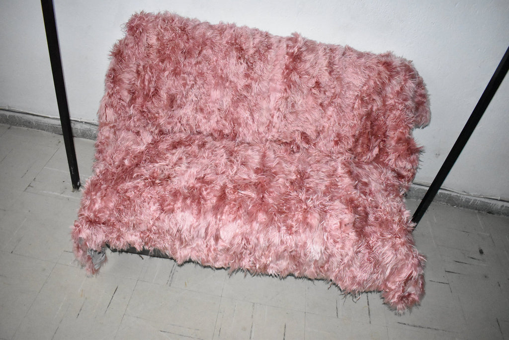 Real Mongolian Fur Throw |  Pink Fur Blanket Throw  | Natural  Fur  Blanket | Fur Throw | Fluffy Fur blanken Ideal For Your home decor