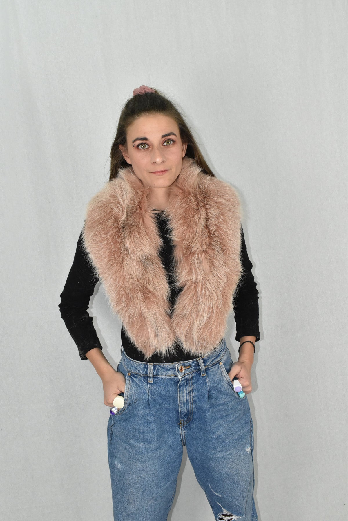 Real Fox Fur Collar |  Fur collar Jacket | Detachable Fox Fur Collar | Gift For Her