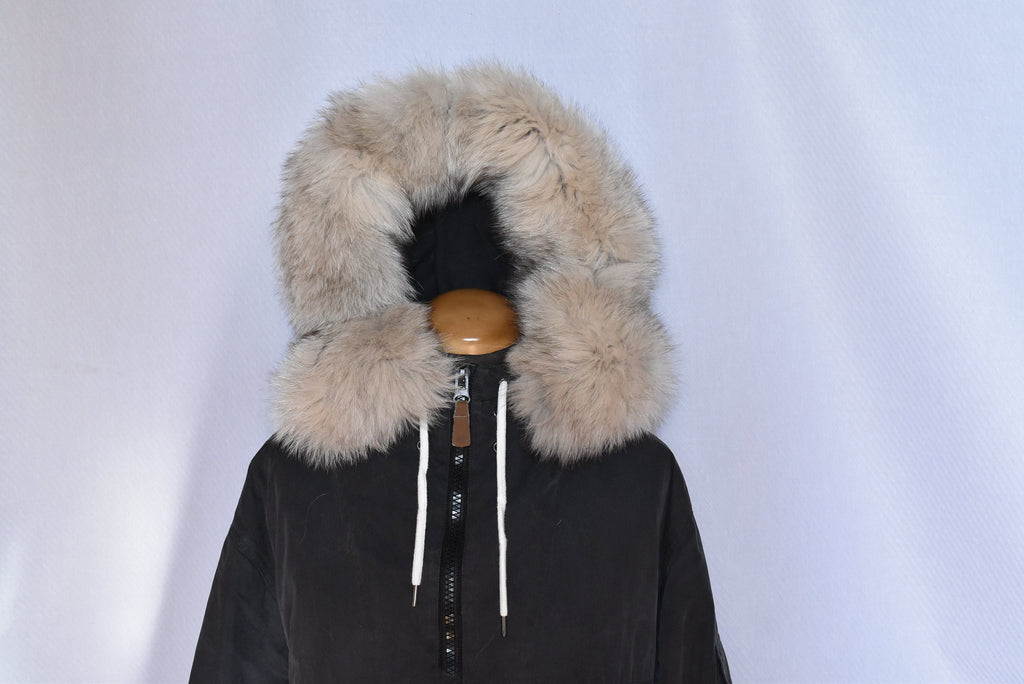 Fox Fur Stripe   | Detachable Fur Trim For Hood | Fur For Hood | Fox Fur Collar | Beige Fur Scarf | Fur For Parka