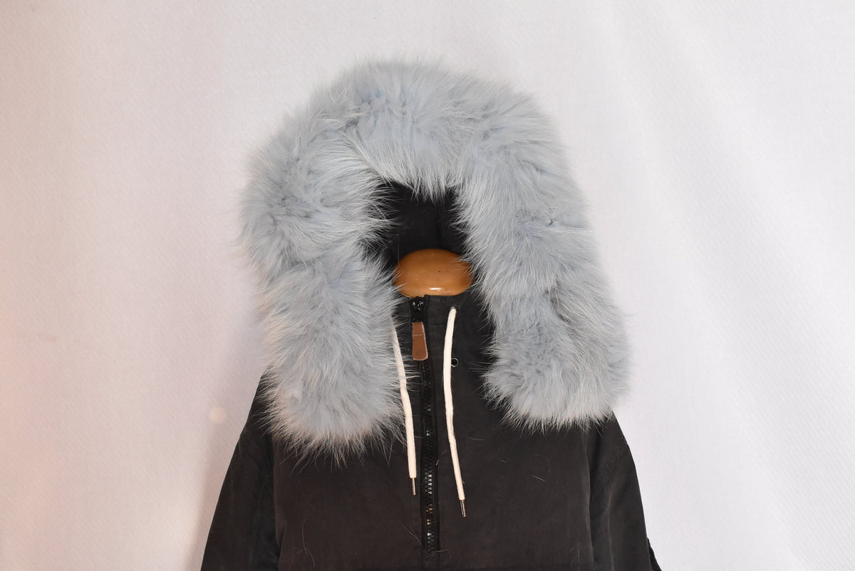Detachable Fur trim | Fur Hood Coat | Fur Hood Snowsuit | Fox Fur Stripe For Parka | Fur Hood Puffer Jacket