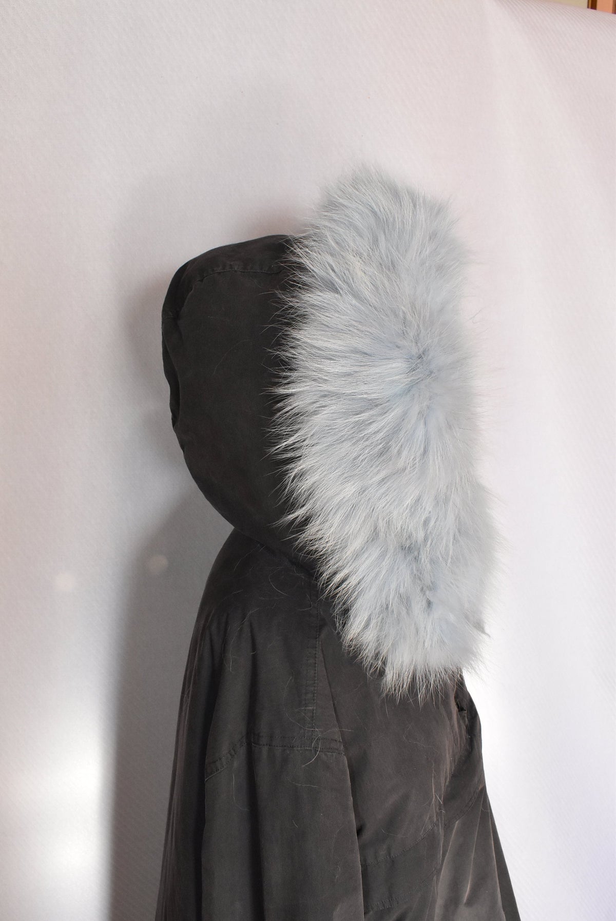 Detachable Fur trim | Fur Hood Coat | Fur Hood Snowsuit | Fox Fur Stripe For Parka | Fur Hood Puffer Jacket