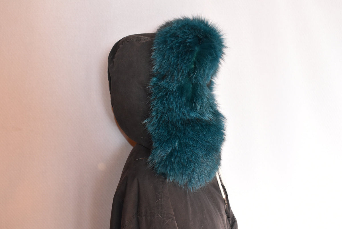 Fur Hood | Fur Hood Snowsuit | Detachable Fur trim | Fox Fur Stripe For Parka | Fur Hood Coat