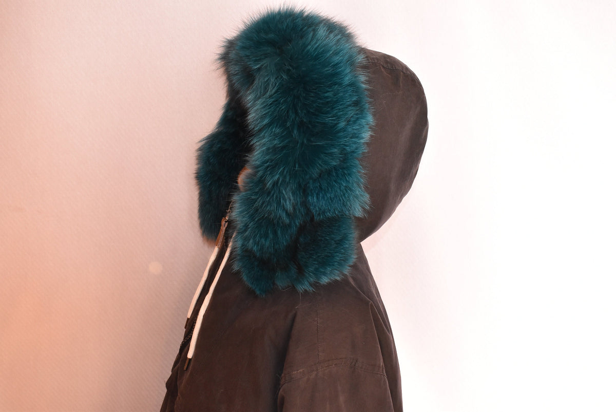 Fur Hood | Fur Hood Snowsuit | Detachable Fur trim | Fox Fur Stripe For Parka | Fur Hood Coat