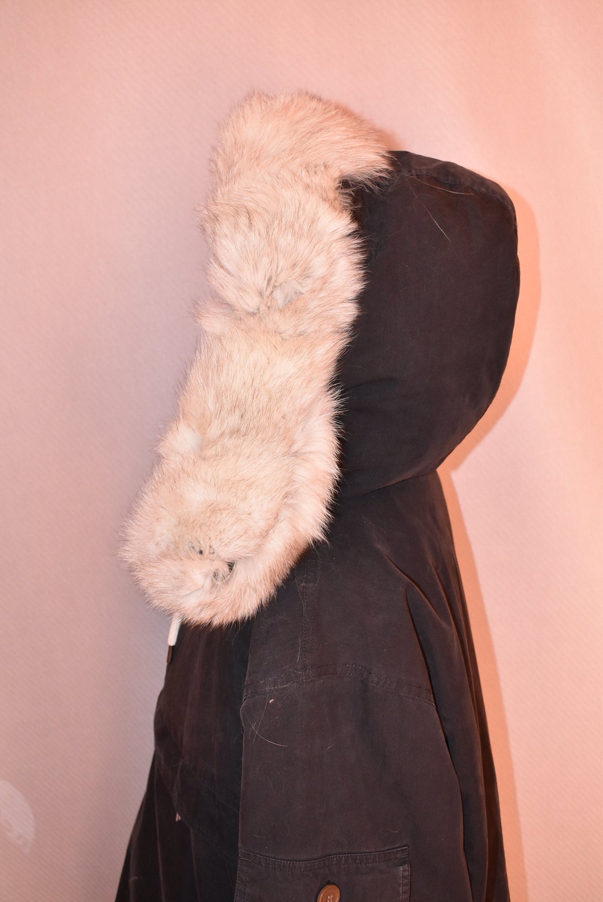 White Fur Trim Hood | Fur Stripe for Parka | Detachable fur Trim | Fur Hood Jacket | Christmas Gift