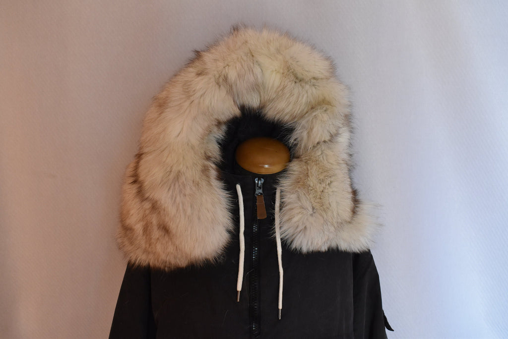 Fox Fur Hood | Fur Hood Snowsuit | Detachable Fur trim | Fox Fur Stripe For Parka | Fur Hood Coat