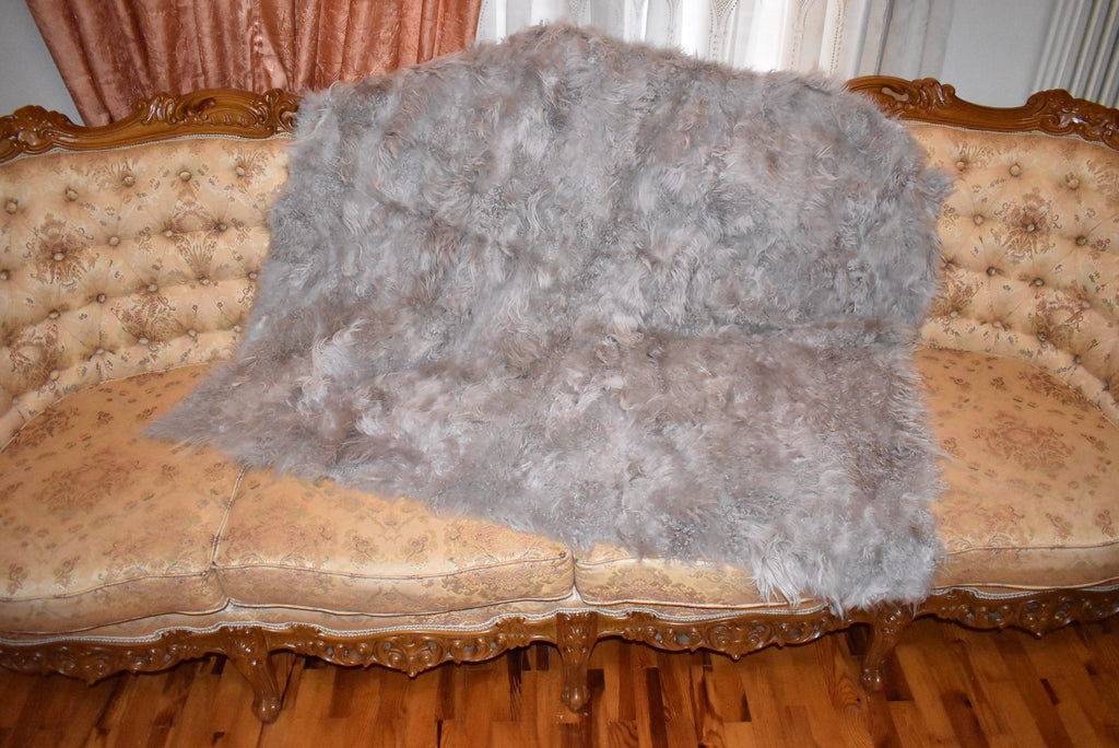 Mongolian Fur Blanket |  Fur Blanket Throw  | Natural  Fur  Blanket | Fur Throw | Fluffy Fur blanken Ideal For Your home decor