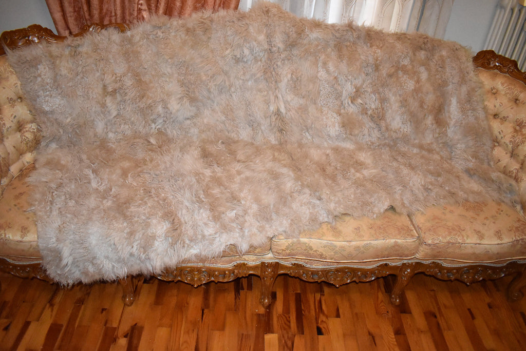 Mongolian Fur Throw |  Fur Blanket Throw  | Natural  Fur  Blanket | Fur Throw | Fluffy Fur blanken Ideal For Your home decor