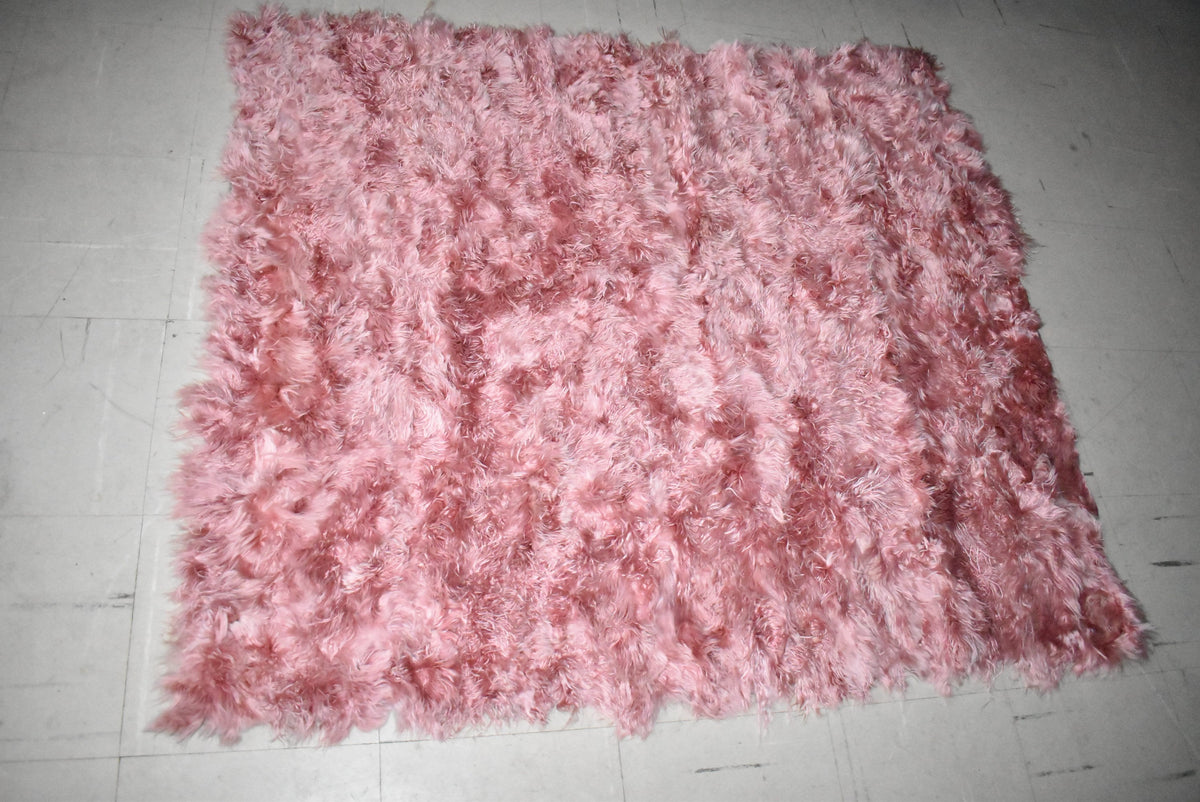 Real Mongolian Fur Throw |  Pink Fur Blanket Throw  | Natural  Fur  Blanket | Fur Throw | Fluffy Fur blanken Ideal For Your home decor