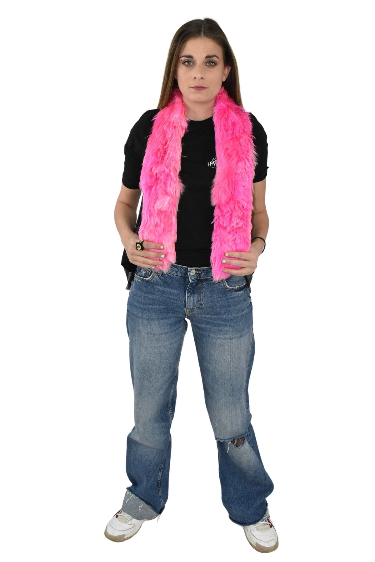 New Real Natural Foux collor tibet lamb Fur Scarf