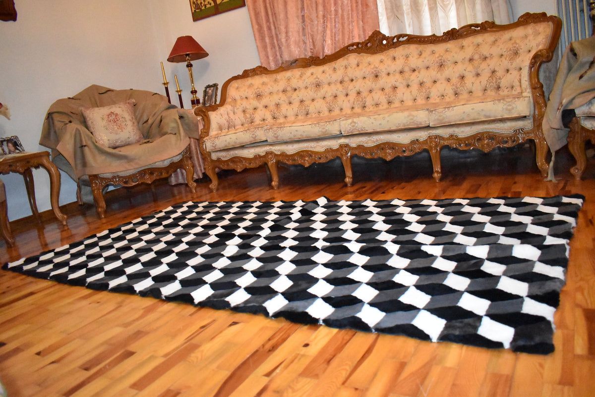 Shearling Fur Blanket Throw Cover | 3D Fur Throw | Sheepskin Fur Bedspread