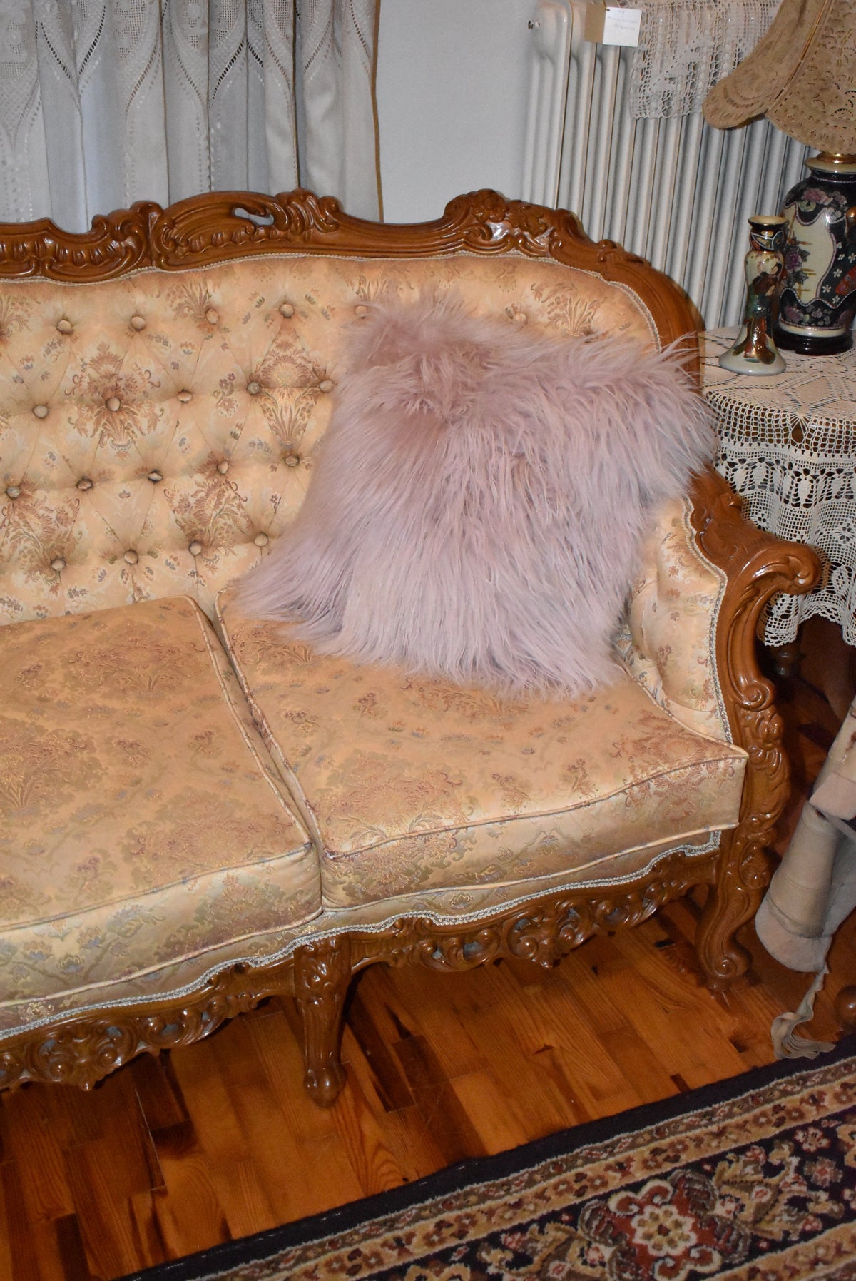 Mongolian Sheepskin Pillows | Baby Pink Fur Sheepskins Pillows | Mongolian Lamp Pillow