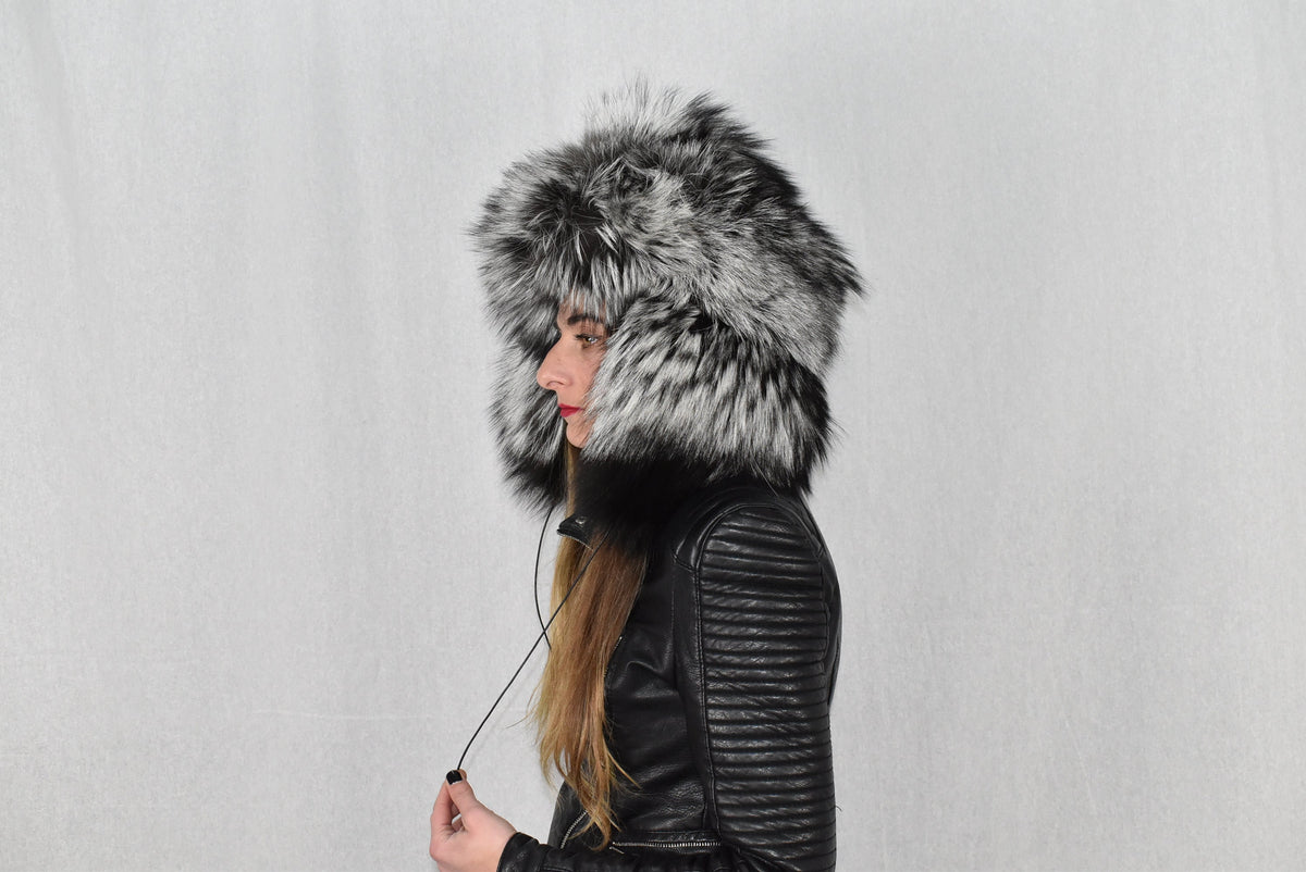 Ushanka Russian Hat | Aviator Fur Hat | Fox Fur Trapper Hat  | Ushanka Russian Hat | Silver Fox Hat | Natural Fox Fur Hat | Gift For Her