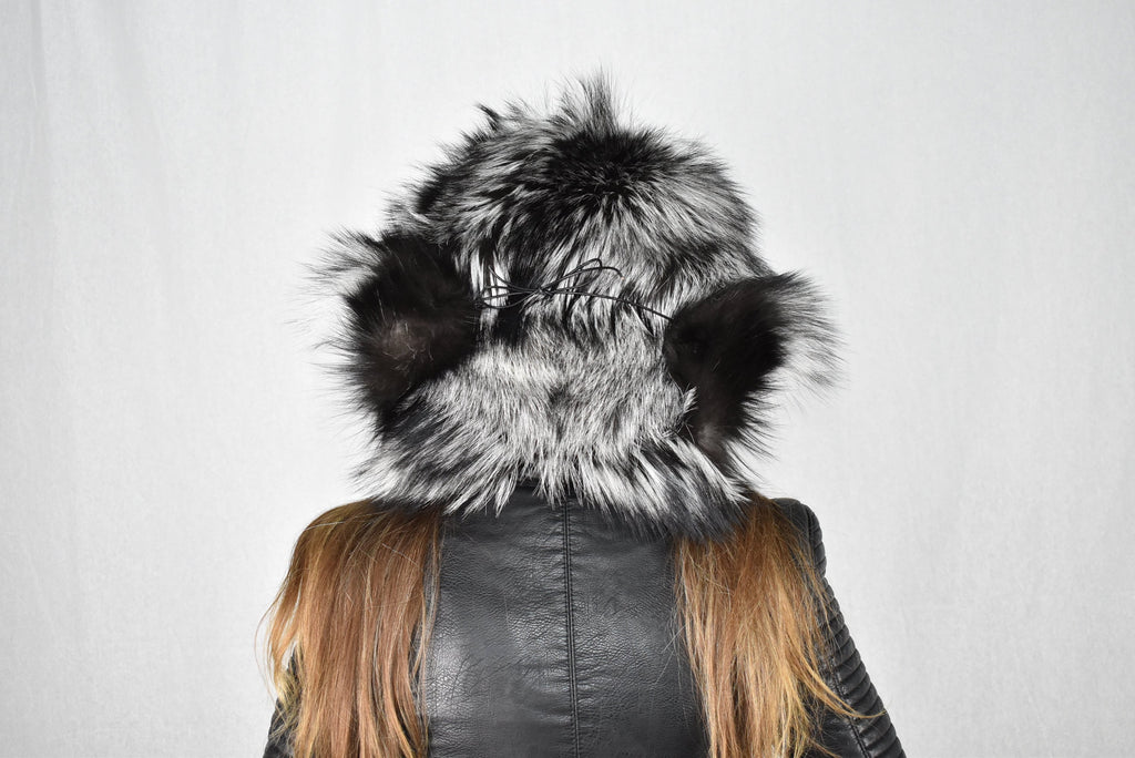 Ushanka Russian Hat | Aviator Fur Hat | Fox Fur Trapper Hat  | Ushanka Russian Hat | Silver Fox Hat | Natural Fox Fur Hat | Gift For Her