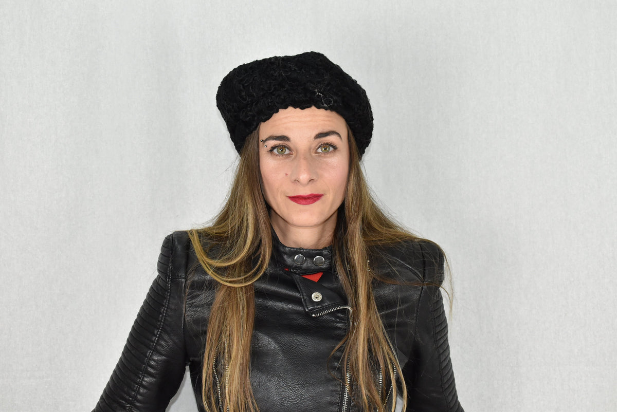 Fur Hat | Persian Lamb Fur Hat | Cabby Hat | Winter Hat For Women | Gift For Her