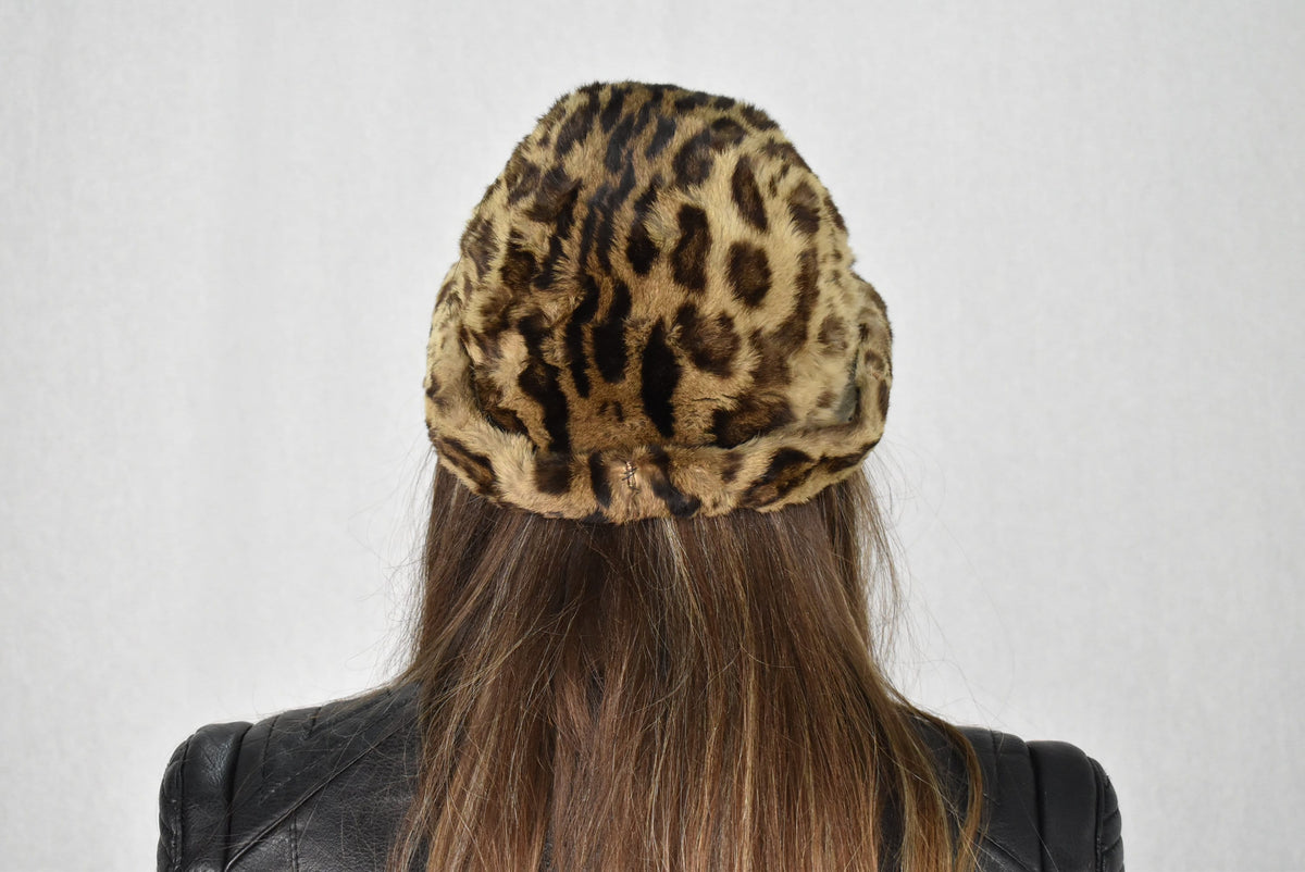 Fur Hat | Animal Pirn Fur Hat | Vintage Style  Hat | Fur Cap  | Elegant Fur Hat | Winter Hat For Women | Gift For Her