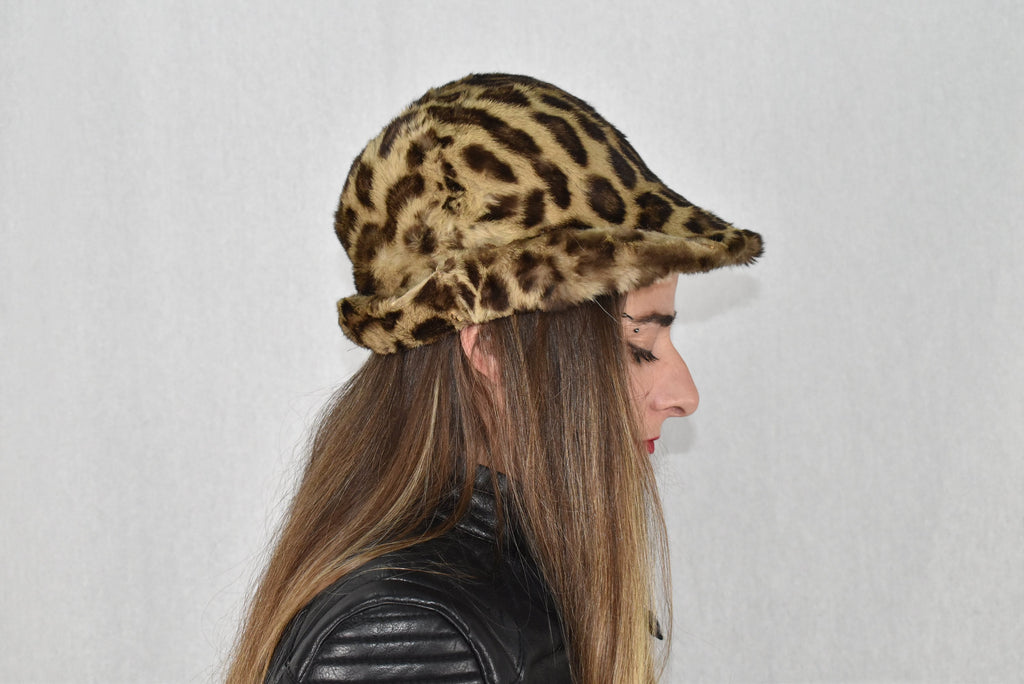 Fur Hat | Animal Pirn Fur Hat | Vintage Style  Hat | Fur Cap  | Elegant Fur Hat | Winter Hat For Women | Gift For Her