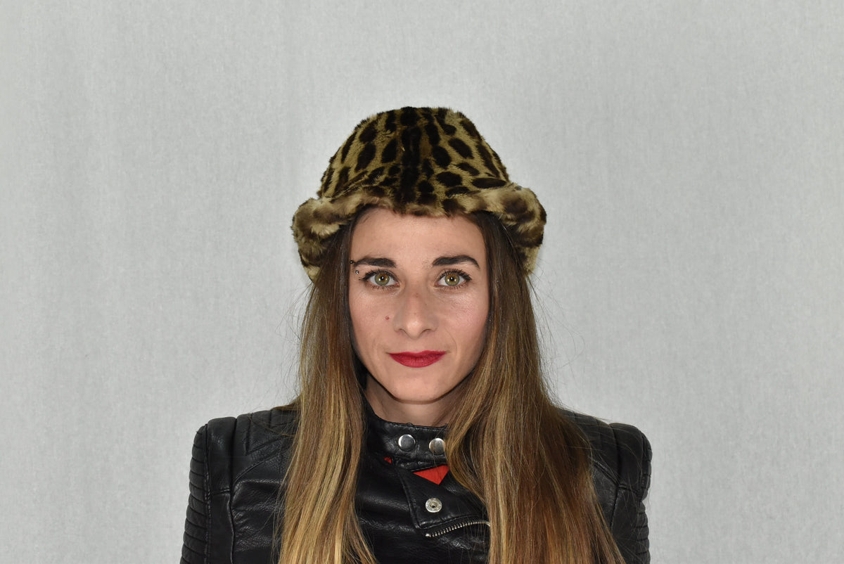 Fur Hat | Animal Pirn Fur Hat | Vintage Style  Hat | Fur Cap  | Elegant Fur Hat | Winter Hat For Women | Gift For Her