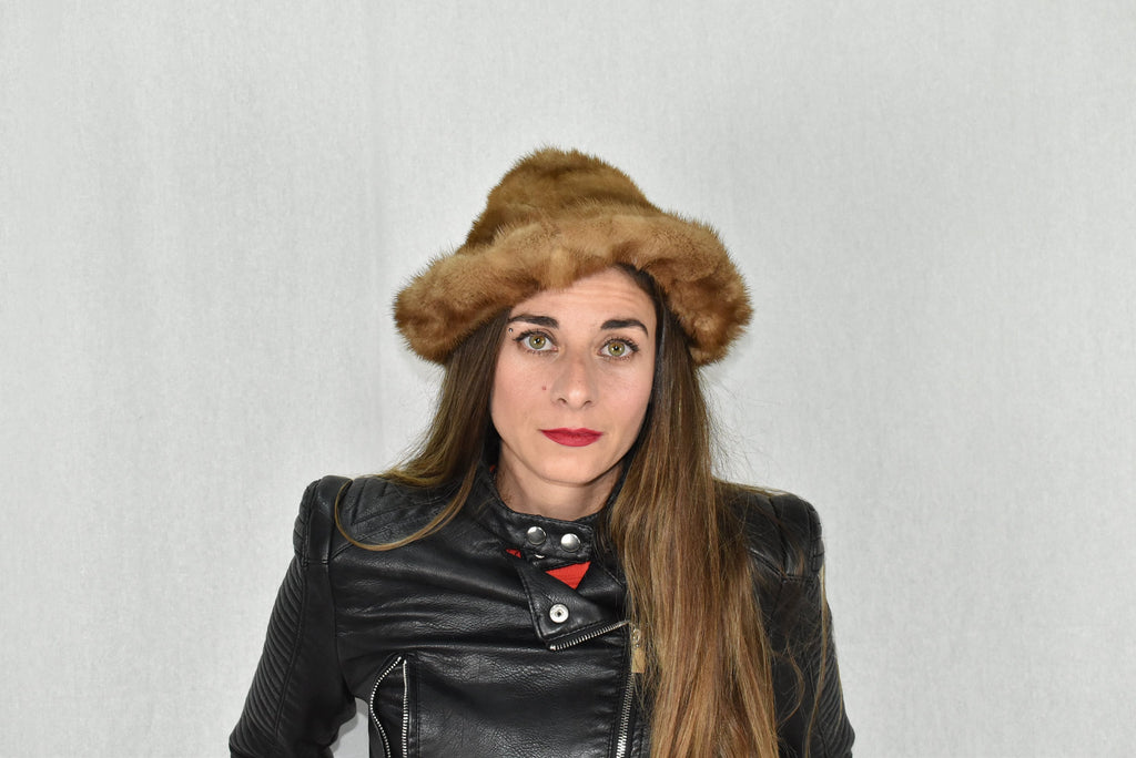 Mink Fur Hat | Fur Cap | Fur Hat gift For Her | Luxury Fur Hat