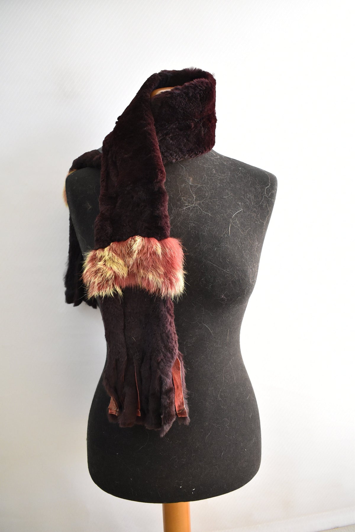 Fur Scarf | Rex rabbit Fur scarf | Women Fur Scarf