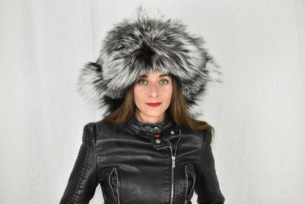Ushanka Russian Hat | Aviator Fur Hat | Fox Fur Trapper Hat  | Ushanka Russian Hat | Silver Fox Hat | Natural Fox Fur Hat | Gift For Her