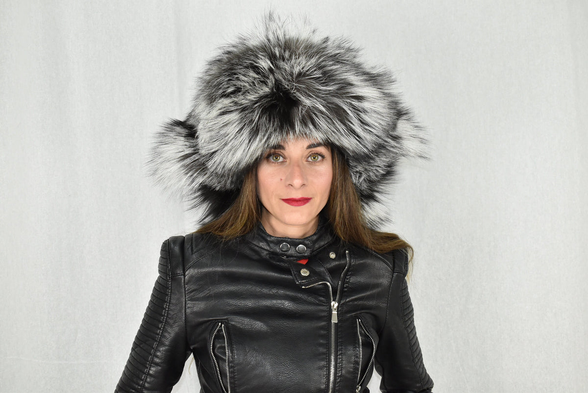 Ushanka Russian Hat | Aviator Fur Hat | Fox Fur Trapper Hat  | Ushanka Russian Hat | Silver Fox Hat | Natural Fox Fur Hat | Gift For Her