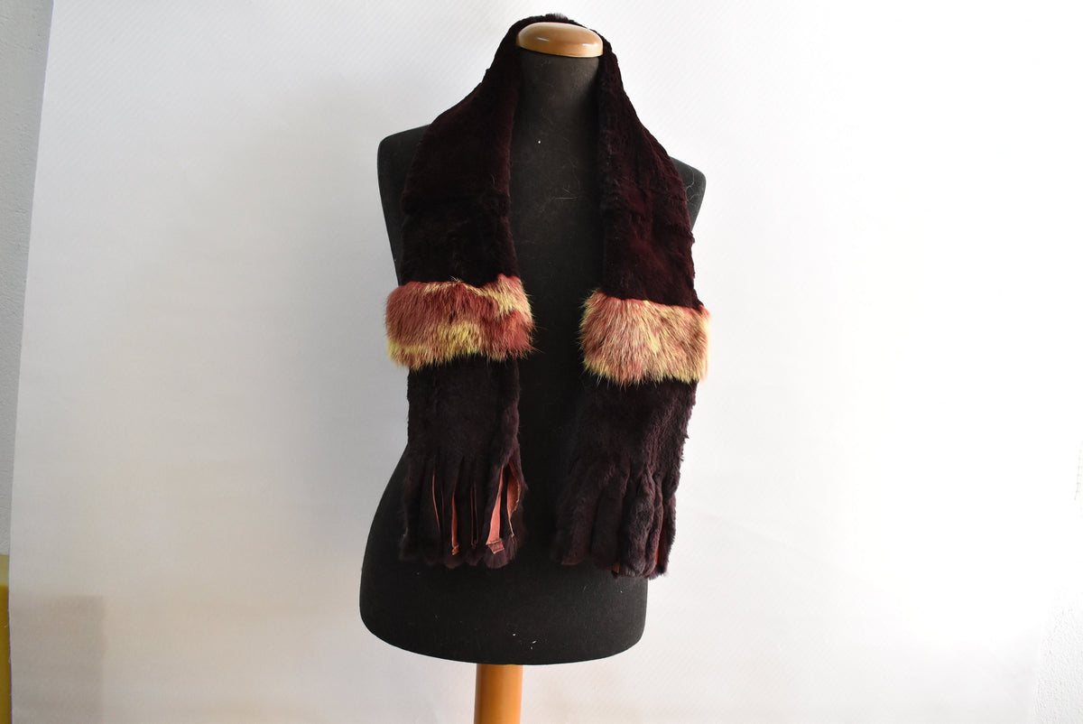 Fur Scarf | Rex rabbit Fur scarf | Women Fur Scarf